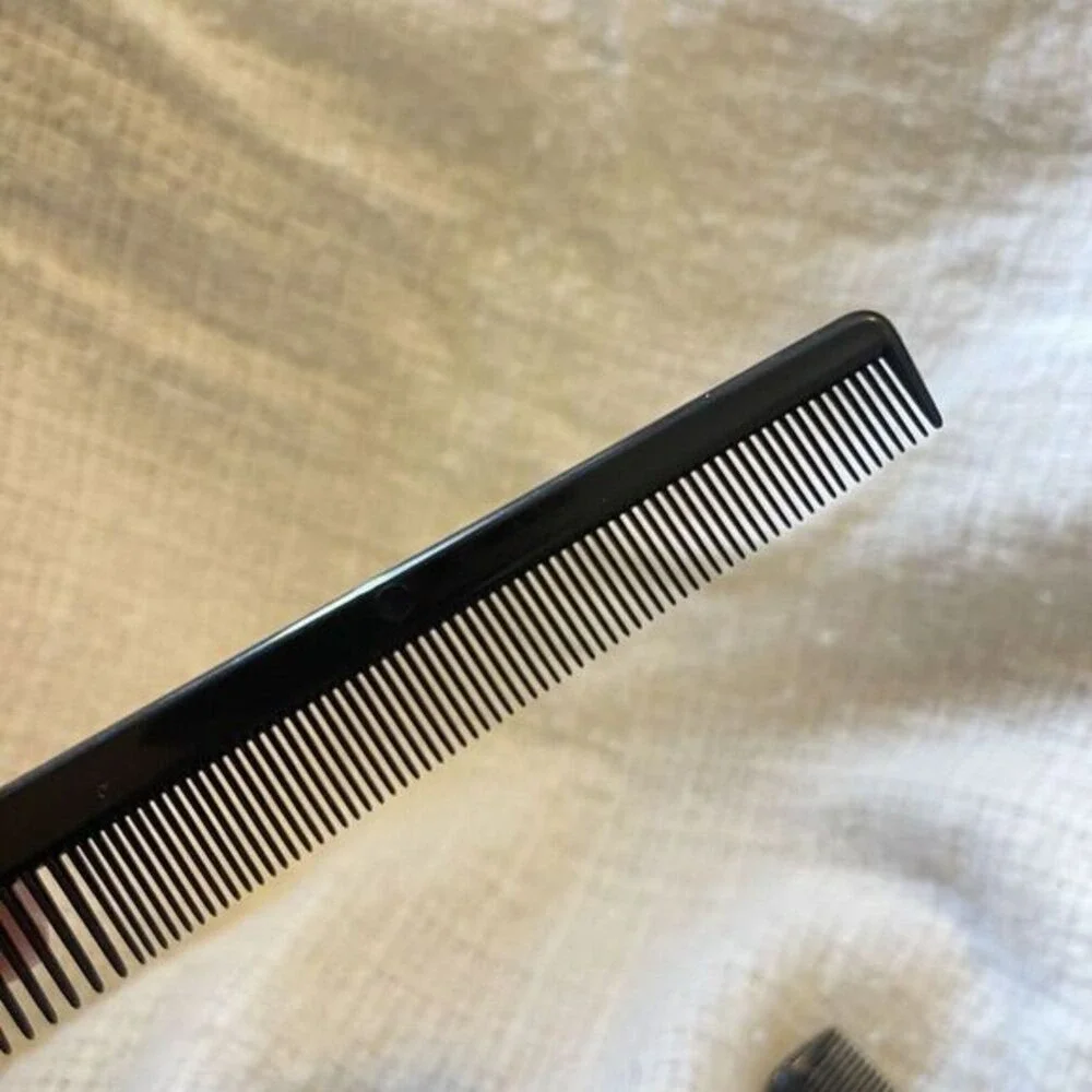 Ace Genuine Hard Rubber Pocket Comb Black USA Vintage Hairdresser Barber‎ 7